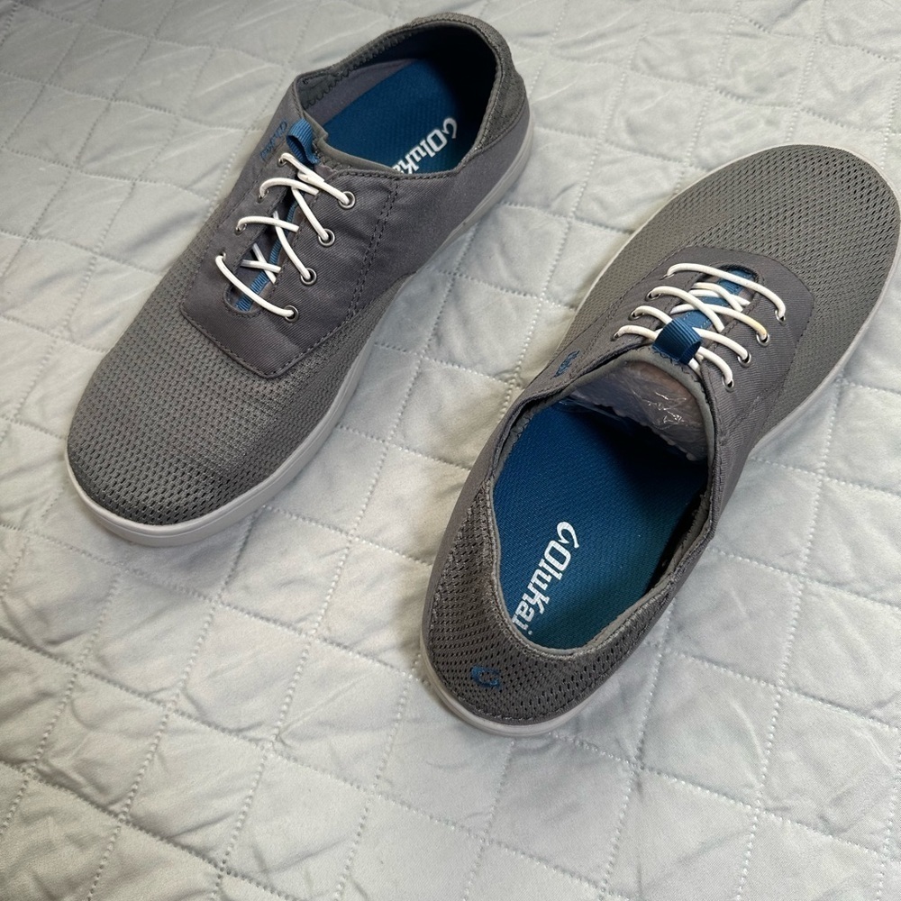 OluKai Gray and Blue Men's Sneakers size 9 - Picture 4 of 7